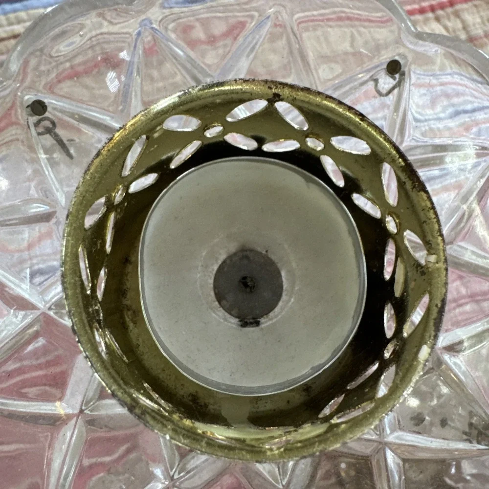 Pair Of Hedco Wood Metal Glass Candle Holders Parts Only Read